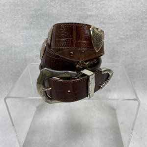 Vintage Brighton Leather Heart Belt M
